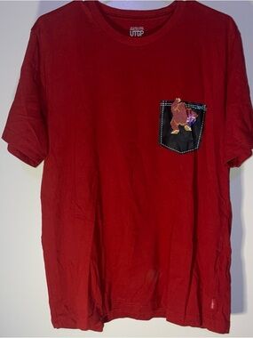 Nintendo Red Short Sleeve Tee with Black Pocket Pixel Graphic